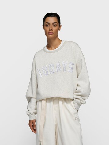 10DAYS Statement sweater soft white melee