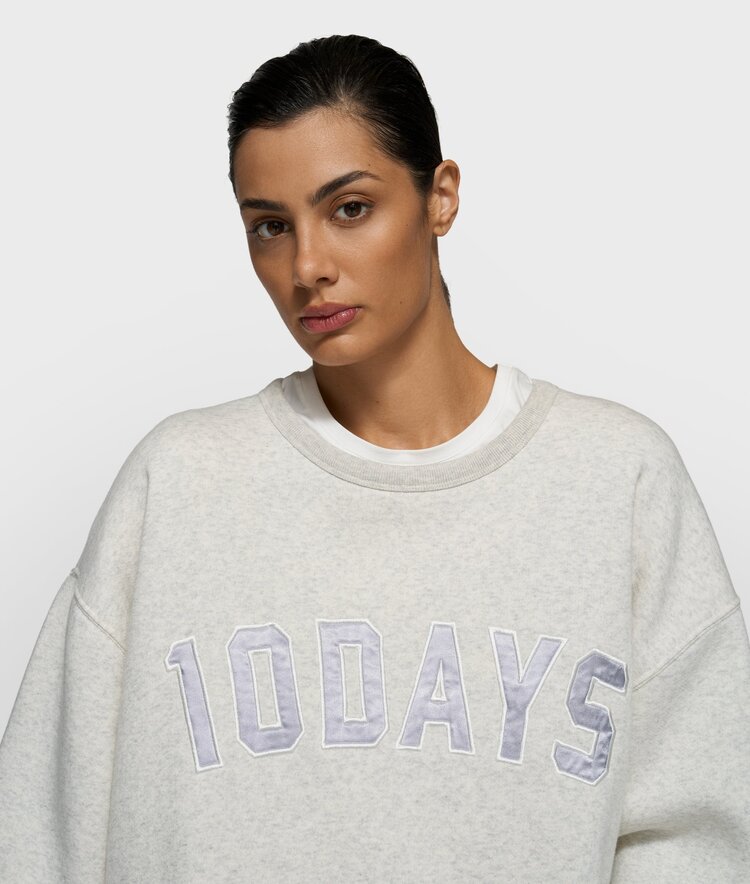 10DAYS Statement sweater soft white melee 10Days
