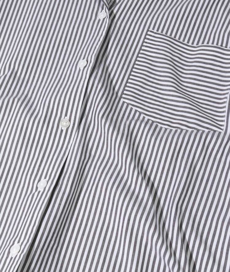 10DAYS Shirt stripes white/charcoal 10Days