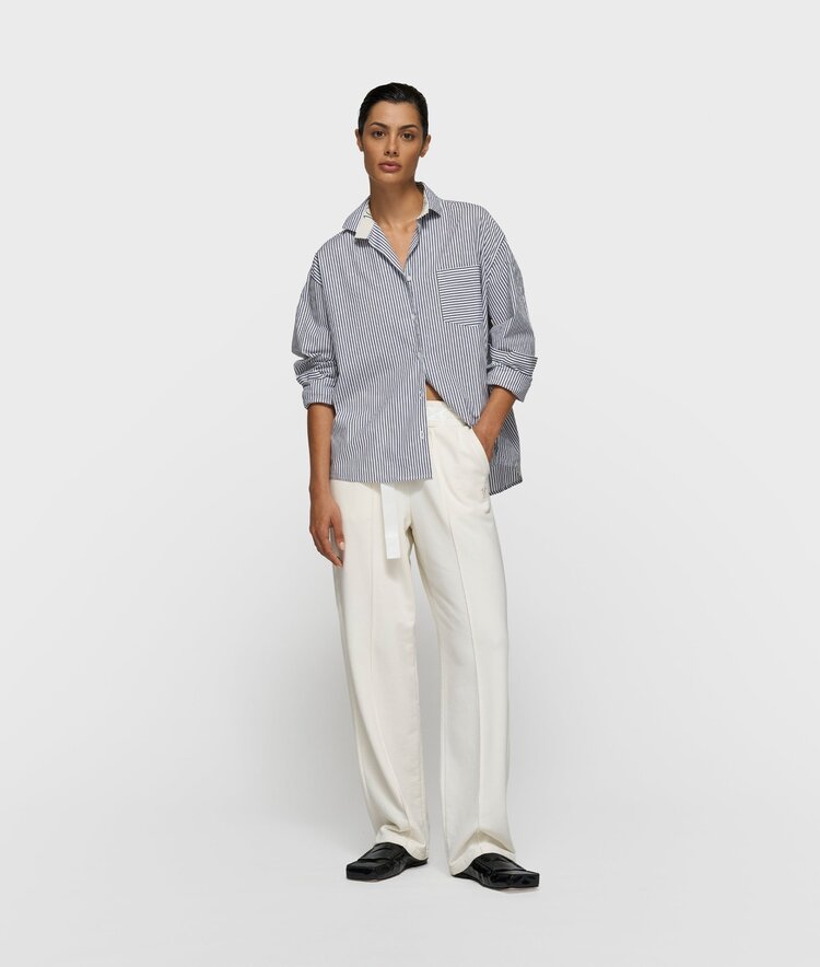 10DAYS Shirt stripes white/charcoal 10Days