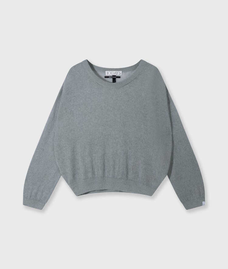 10DAYS Thin knit sweater light graphite 10Days