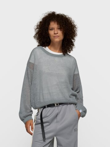 10DAYS Thin knit sweater light graphite