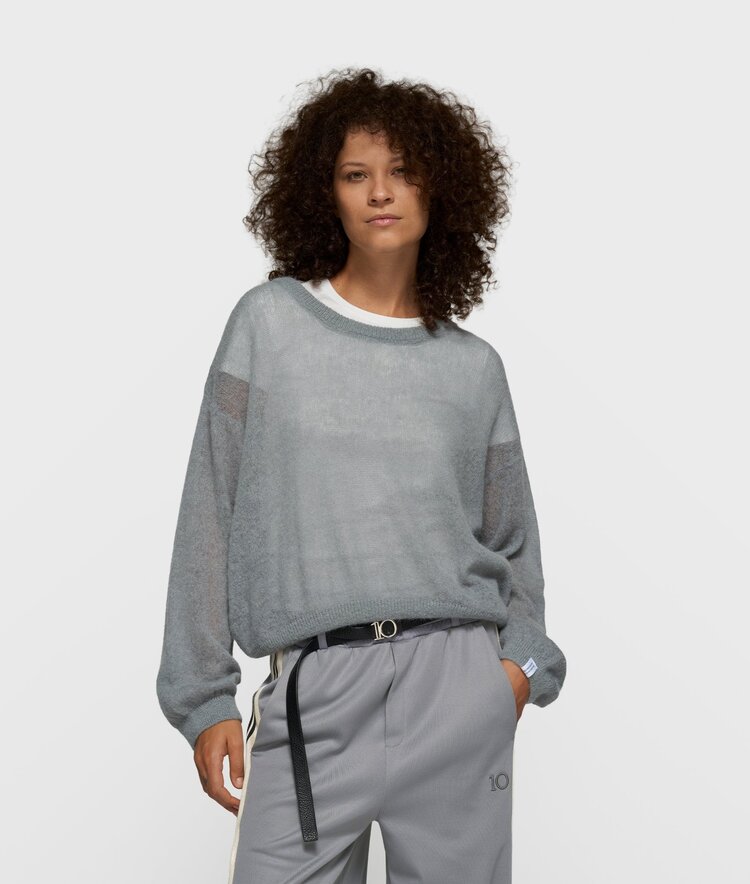 10DAYS Thin knit sweater light graphite 10Days