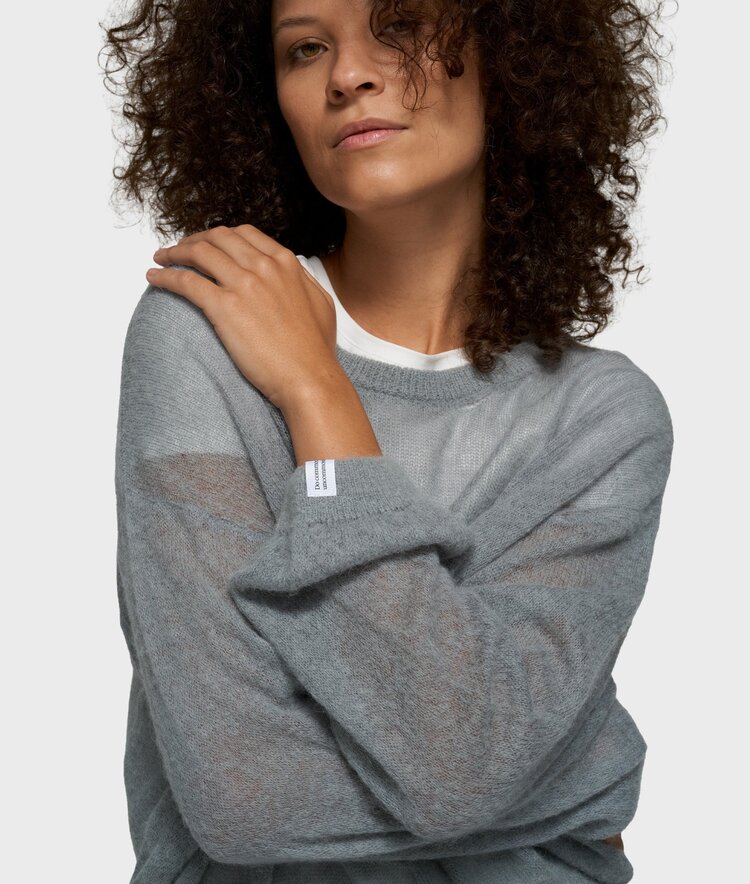 10DAYS Thin knit sweater light graphite 10Days