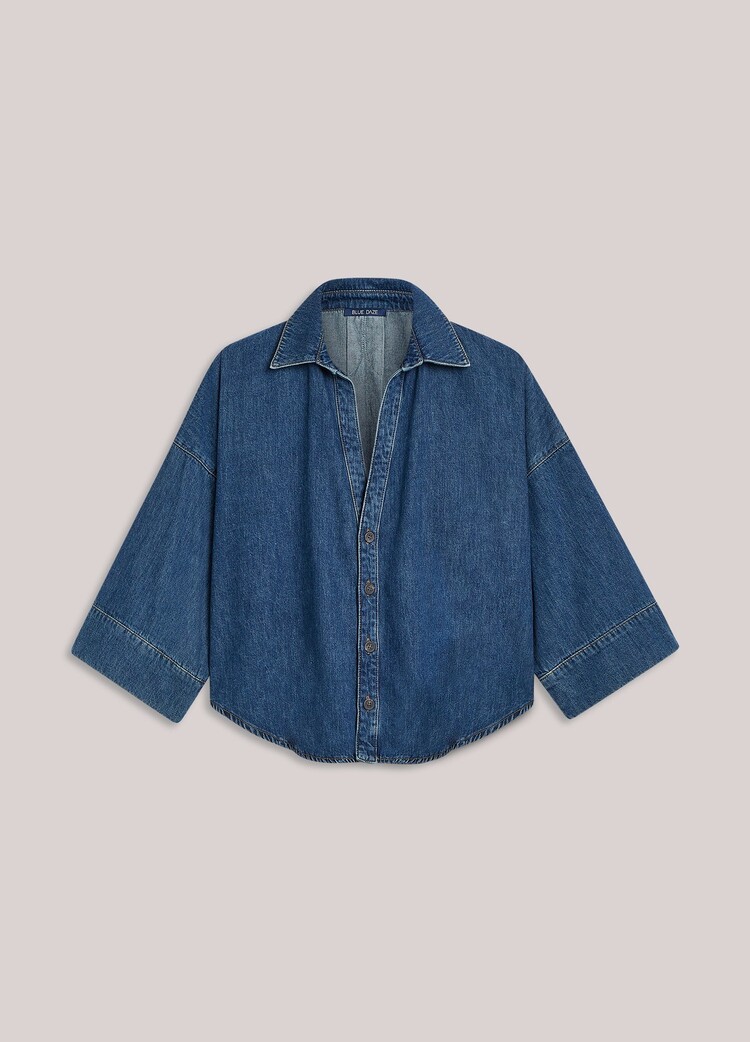 Summum Woman Blouse denim kimono light cotton twill Summum Woman