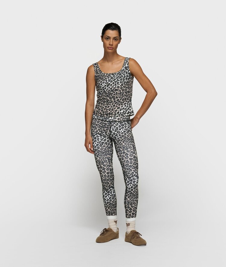 10DAYS Slimfit tanktop leopard ecru 10Days