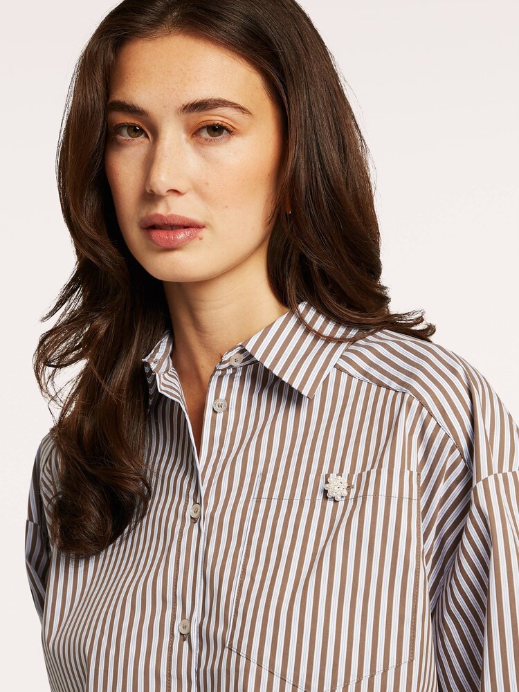 Beaumont Bel blouse dark olive Beaumont