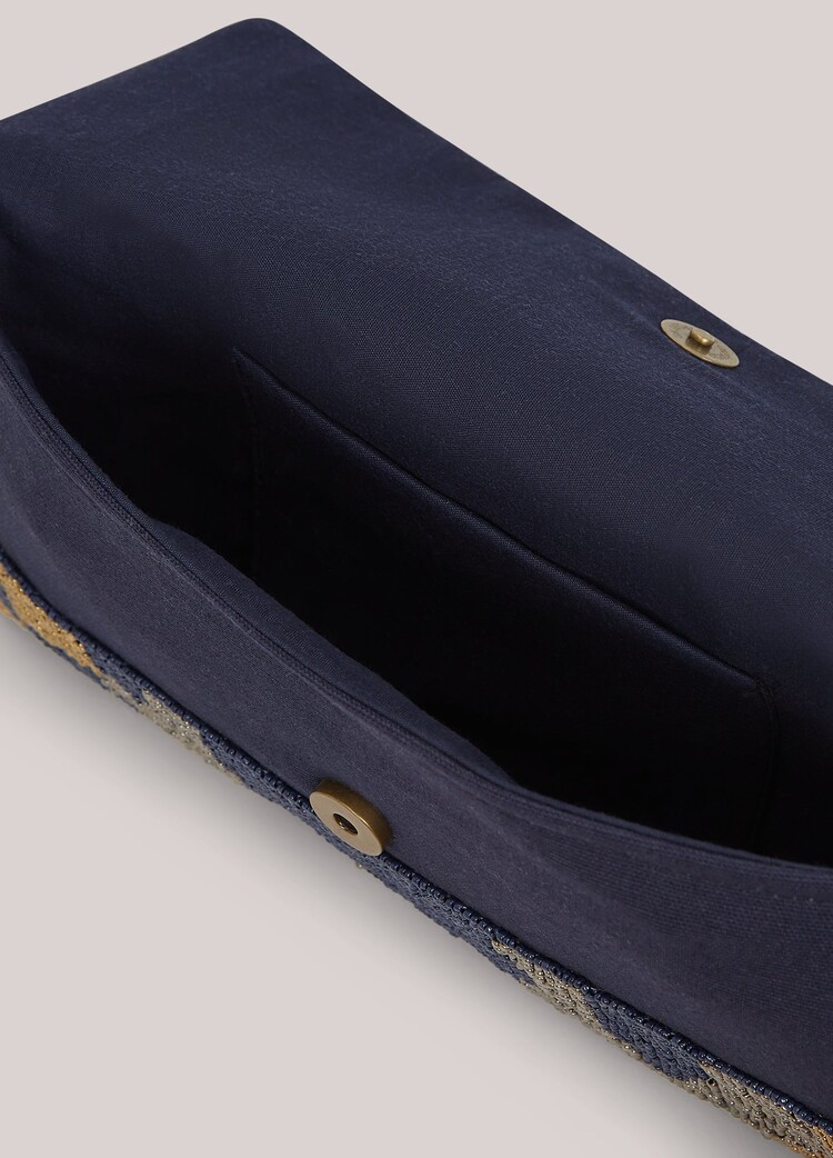 Summum Woman Bag beaded clutch midnight blue Summum Woman