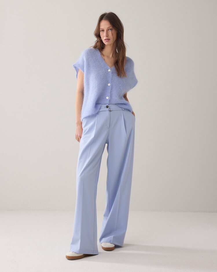 Summum Woman Spencer in mohair blend soft blue Summum Woman