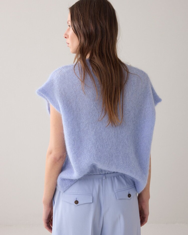 Summum Woman Spencer in mohair blend soft blue Summum Woman