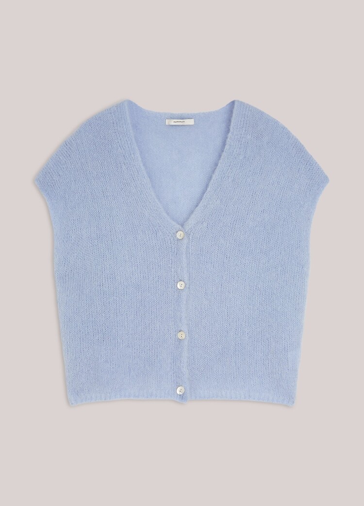 Summum Woman Spencer in mohair blend soft blue Summum Woman
