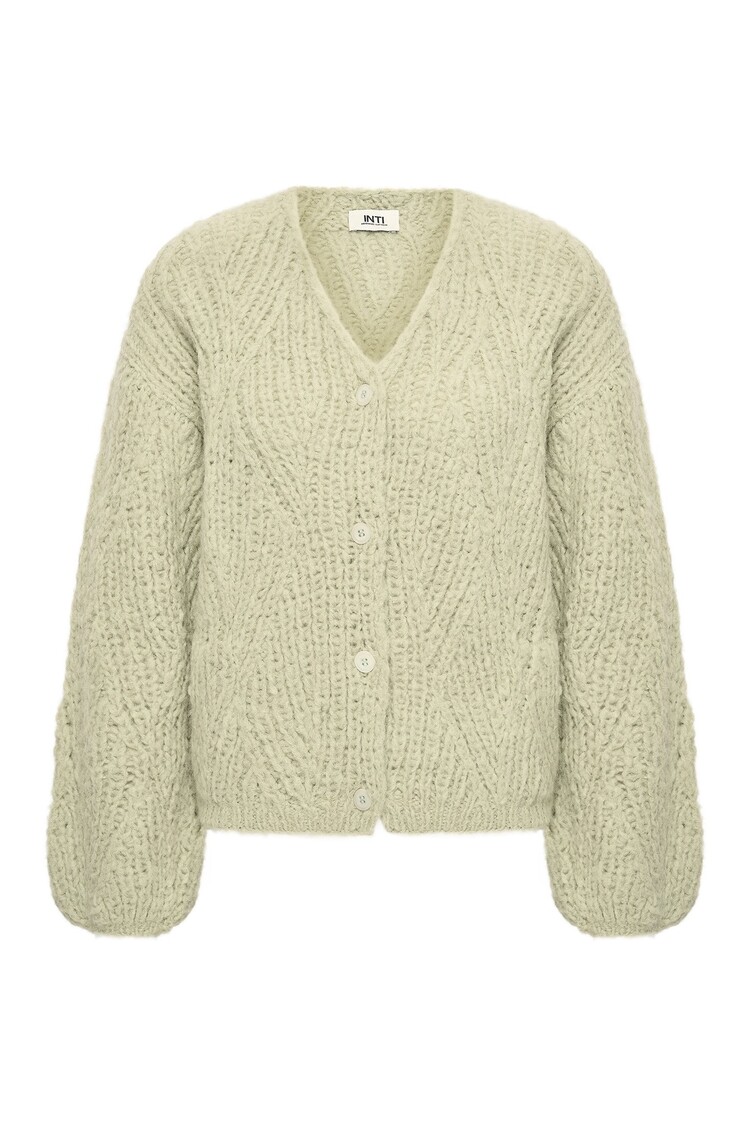 Inti Knitwear Zita cardigan pistacchio Inti Knitwear