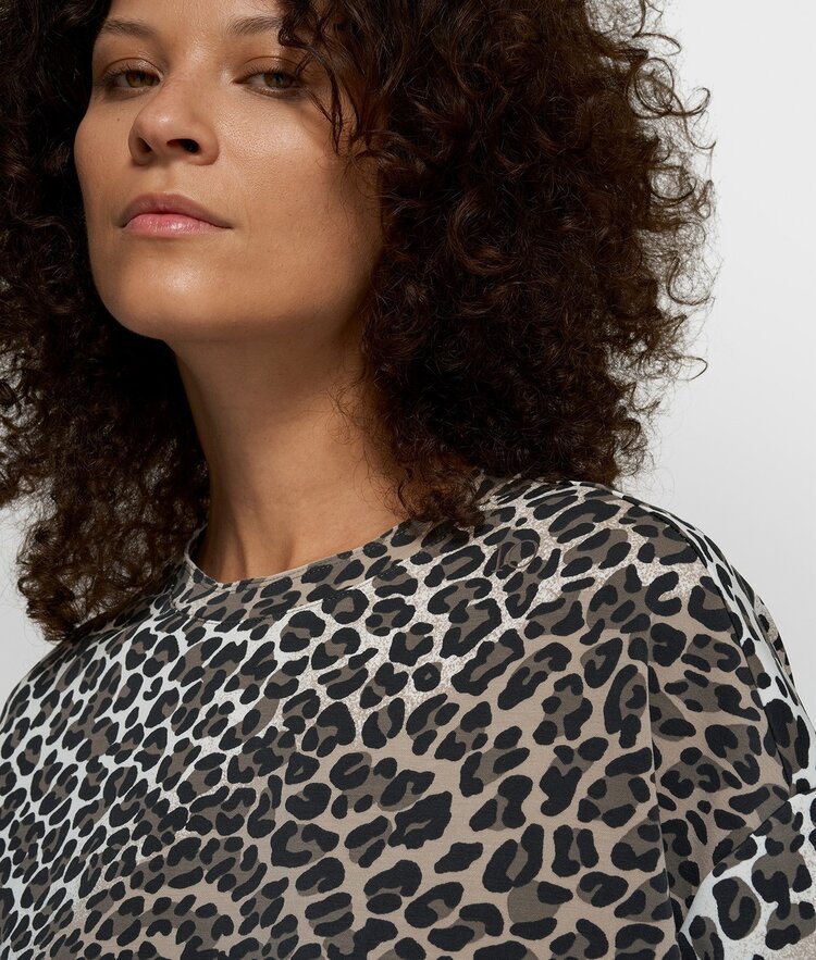 10DAYS Soft scuba tee leopard ecru 10Days