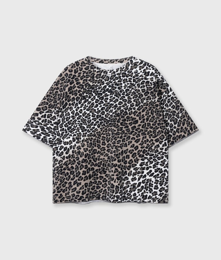10DAYS Soft scuba tee leopard ecru 10Days