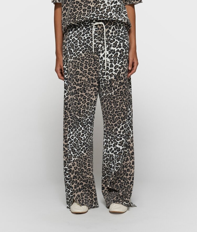 10DAYS Soft scuba pants leopard ecru 10Days