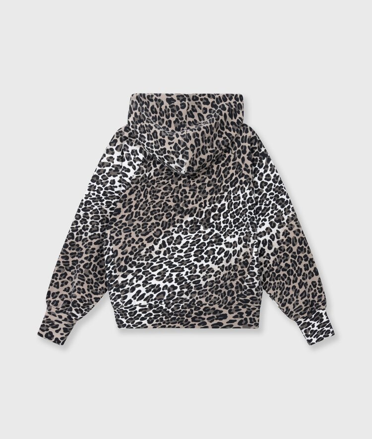 10DAYS Soft scuba hoodie leopard ecru 10Days