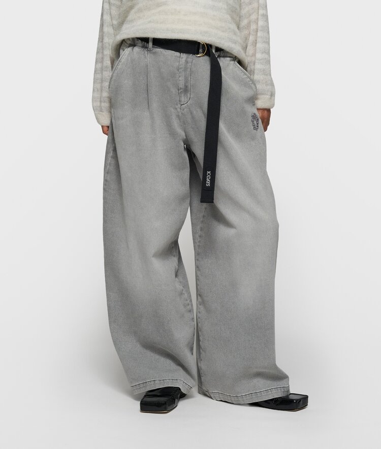 10DAYS Wide pants jog grey wash denim 10Days