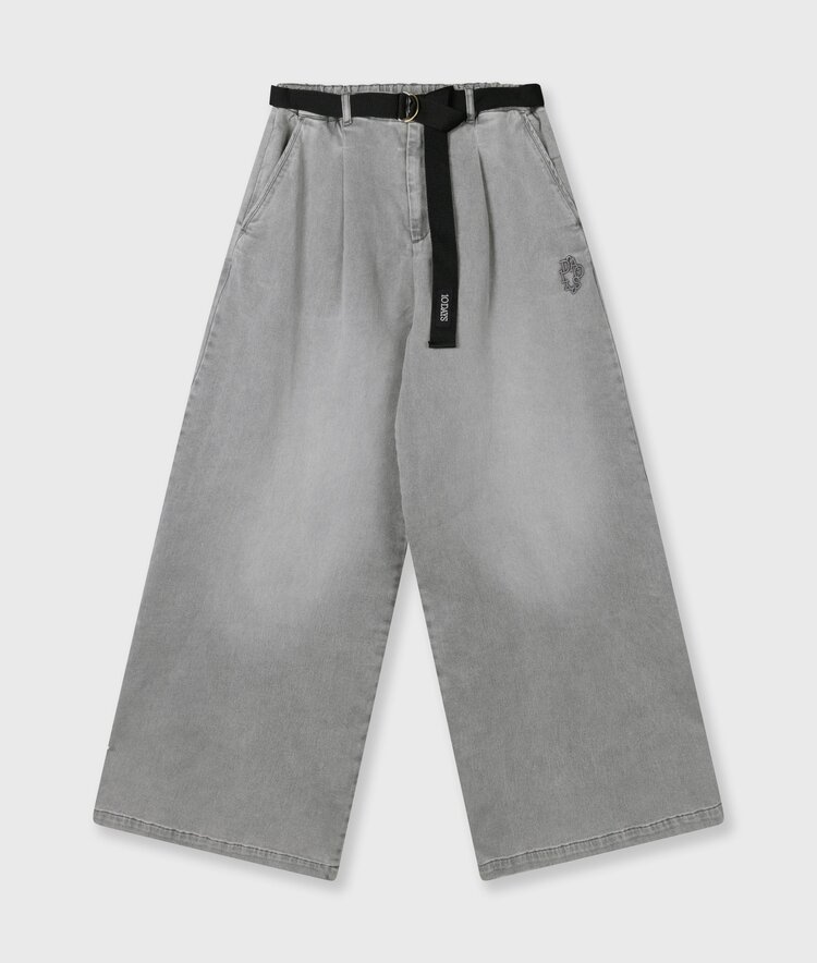 10DAYS Wide pants jog grey wash denim 10Days