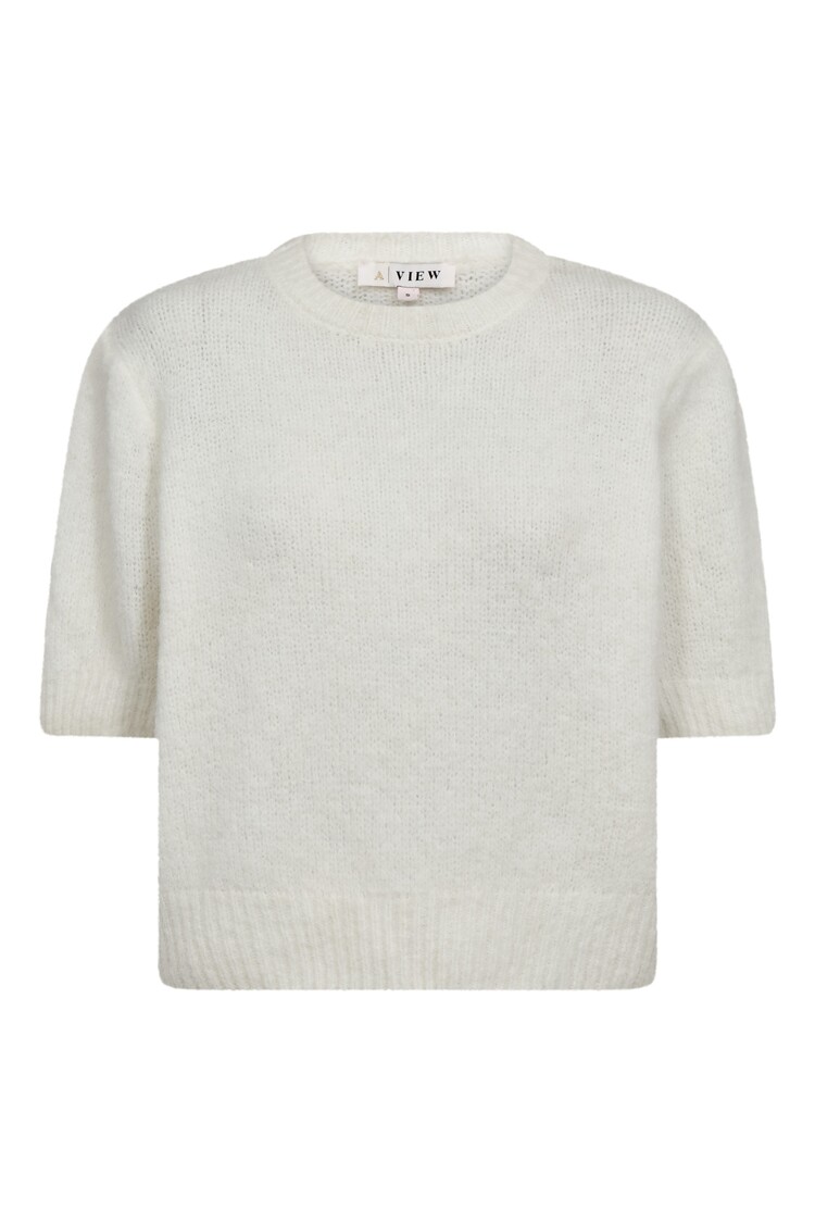 A-View Inge s/s knit pullover white A-View