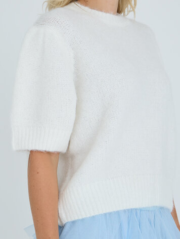 A-View Inge s/s knit pullover white
