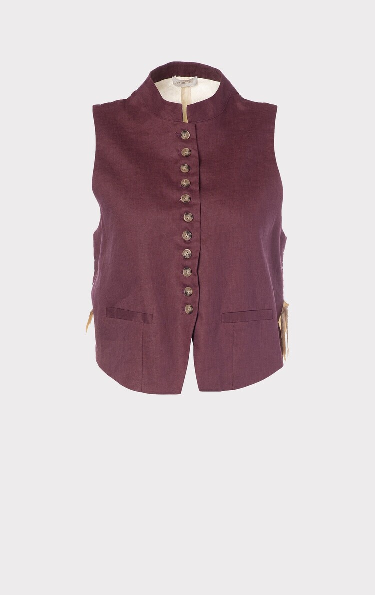 JcSophie Linnea vest maroon JcSophie