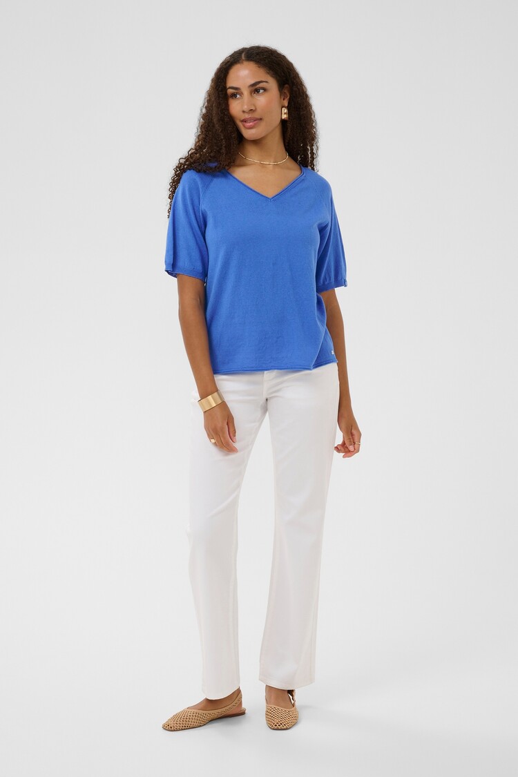 Cream Romane knit blouse palace blue Cream