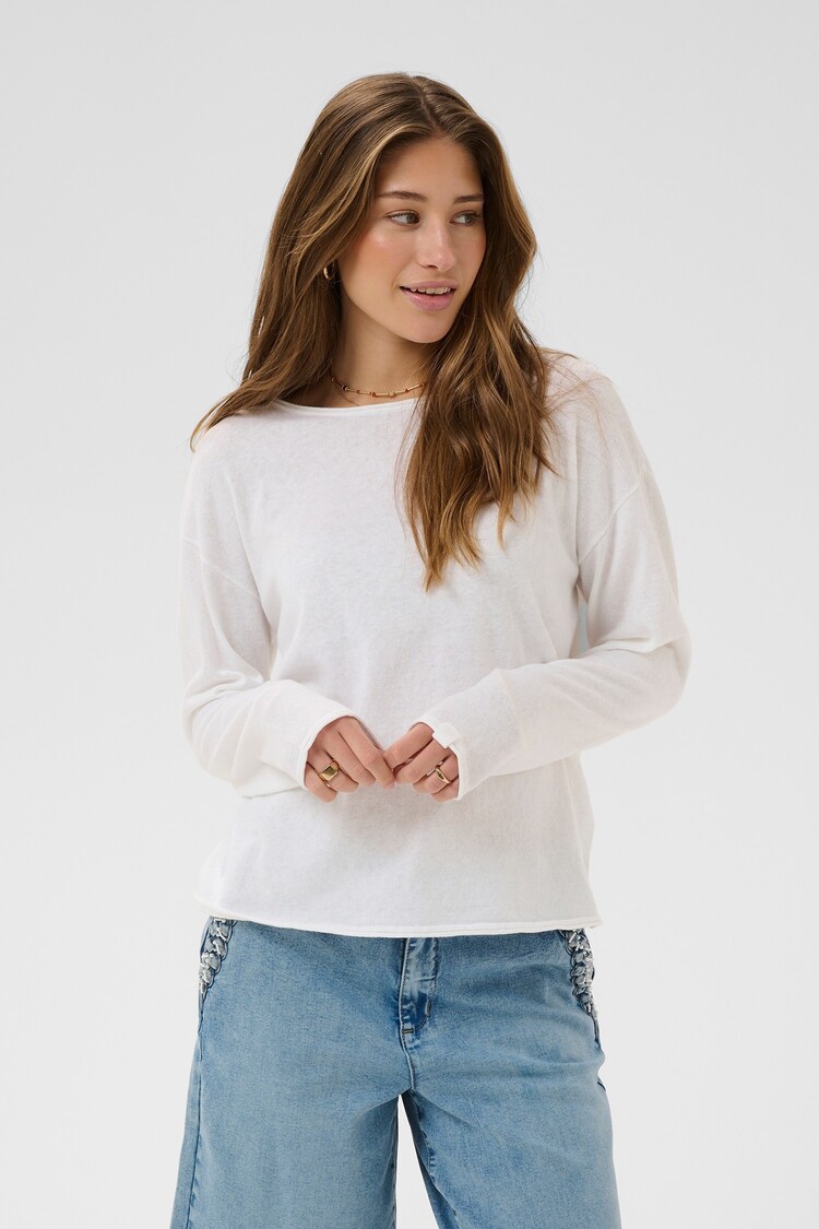 Cream CRRomane pullover snow white Cream