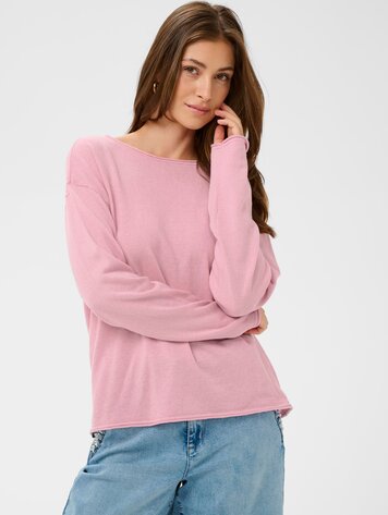 Cream Romane pullover pink nectar