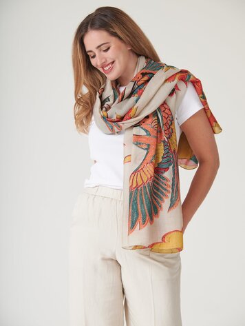 One Hundred Stars Scarf Crane Stone