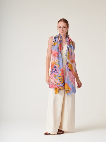 One Hundred Stars Scarf Crane Periwinkle