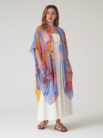 One Hundred Stars Throwover Crane Periwinkle