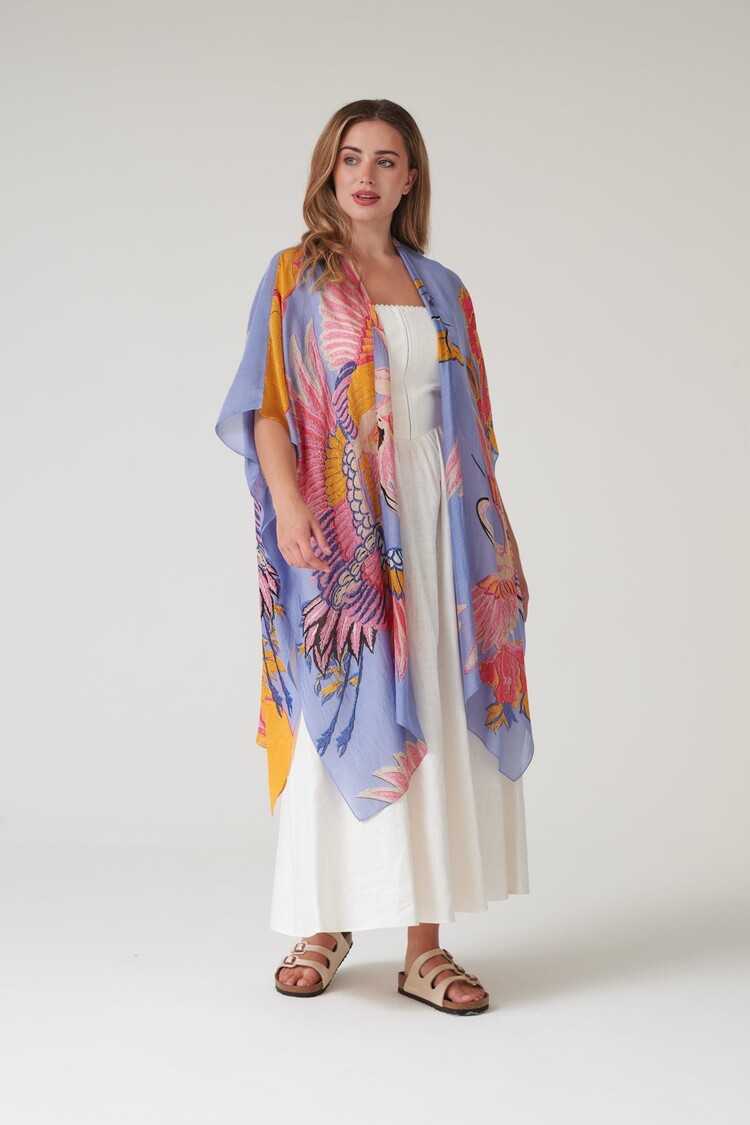 One Hundred Stars Throwover Crane Periwinkle One Hundred Stars