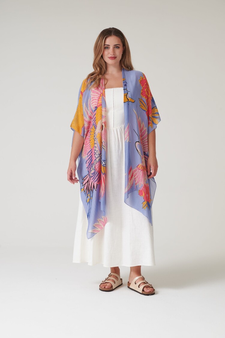 One Hundred Stars Throwover Crane Periwinkle One Hundred Stars