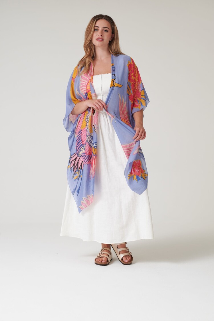 One Hundred Stars Throwover Crane Periwinkle One Hundred Stars