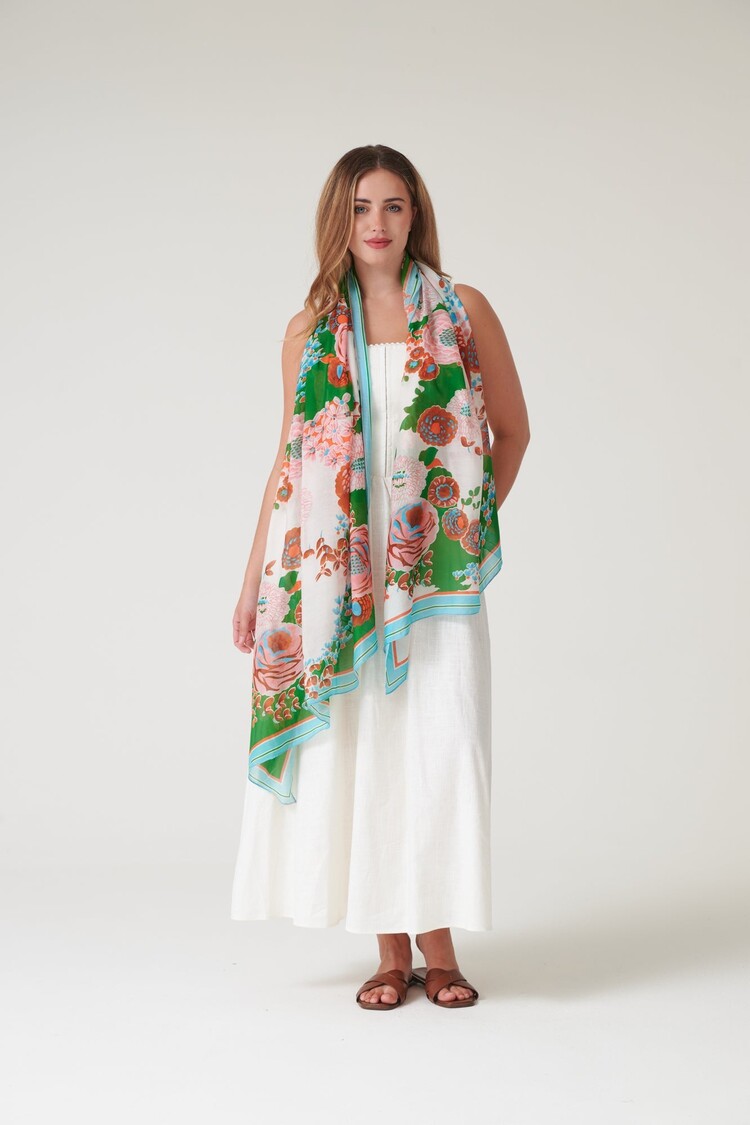 One Hundred Stars Scarf Kitsch Bouquet Green One Hundred Stars