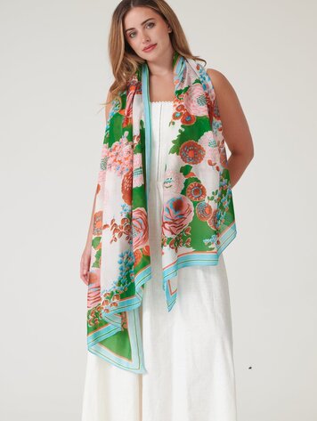 One Hundred Stars Scarf Kitsch Bouquet Green