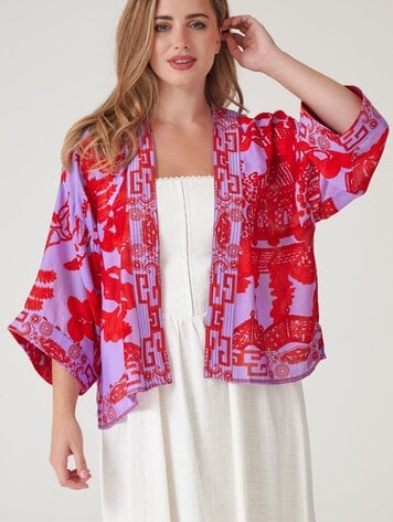 One Hundred Stars Kimono Giant Willow Violet