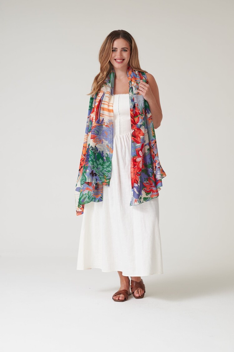 One Hundred Stars Scarf Tropicana blue One Hundred Stars