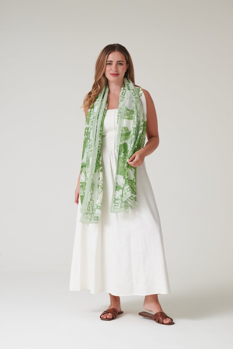 One Hundred Stars Scarf Giant Willow Green One Hundred Stars