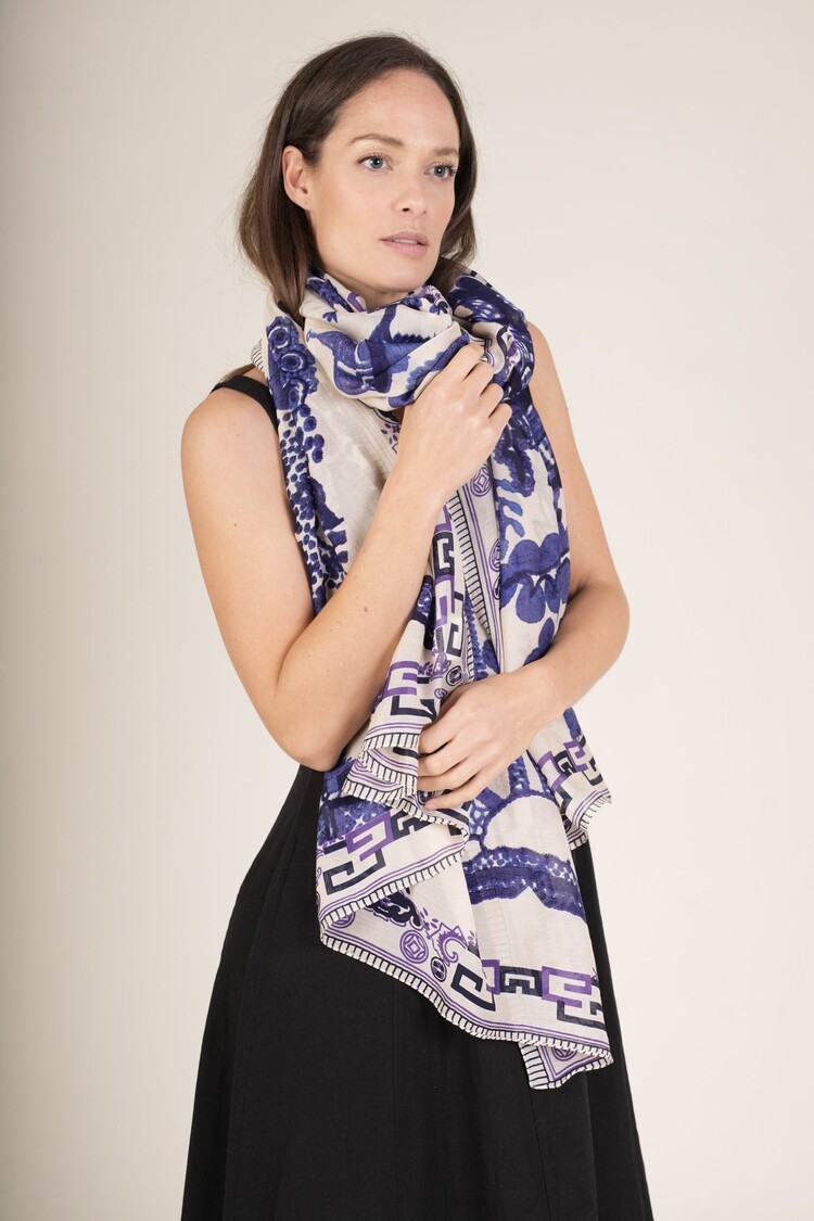 One Hundred Stars Scarf Giant Willow Blue One Hundred Stars