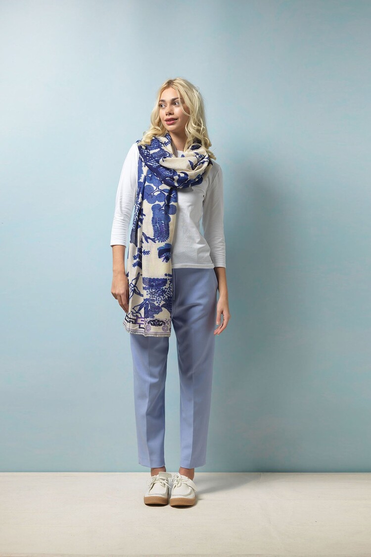 One Hundred Stars Scarf Giant Willow Blue One Hundred Stars