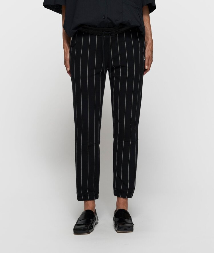 10DAYS Cropped jogger pinstripe black 10Days