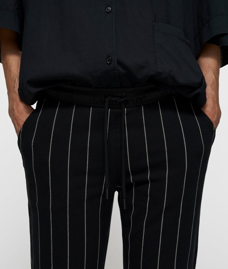 10DAYS Cropped jogger pinstripe black 10Days