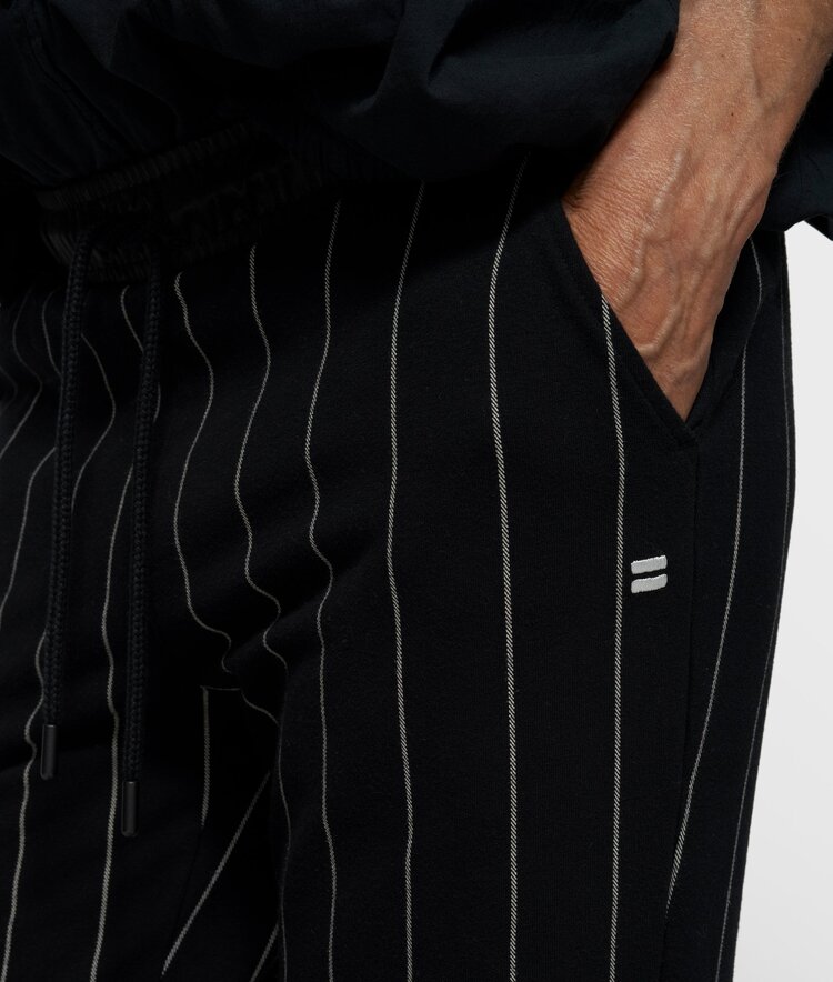 10DAYS Cropped jogger pinstripe black 10Days