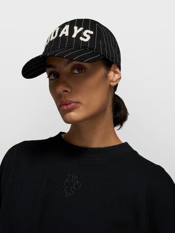 10DAYS Cotton cap logo stripes black