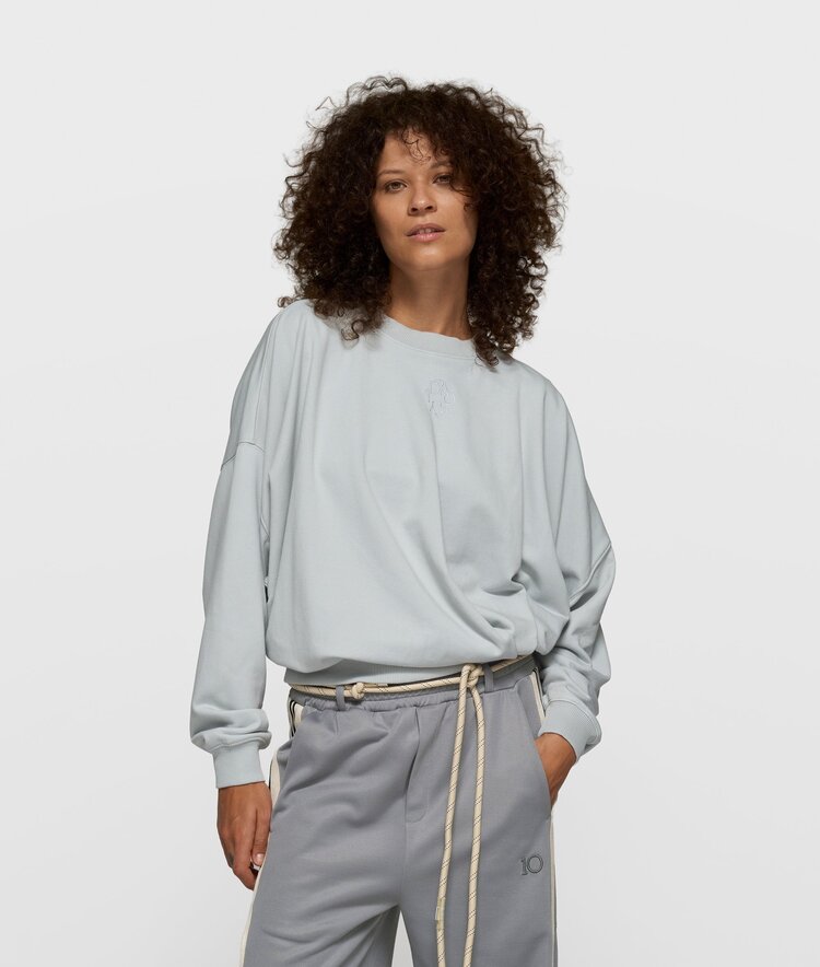 10DAYS Sweater pleat clean blue 10Days