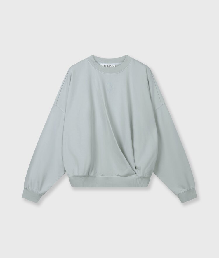 10DAYS Sweater pleat clean blue 10Days