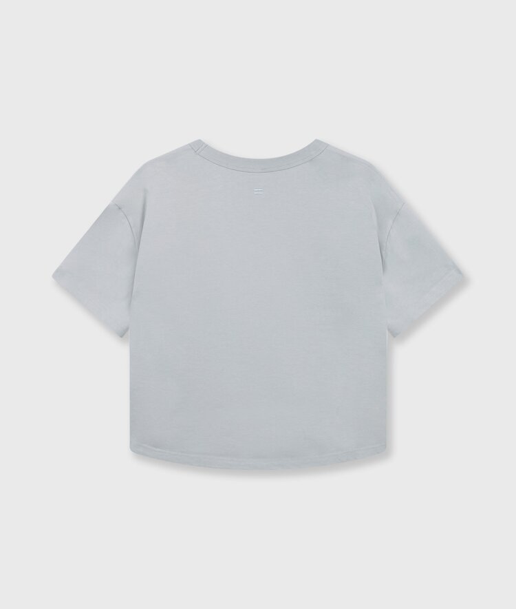 10DAYS Thick cotton v-neck tee clean blue 10Days