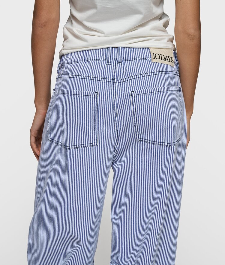 10DAYS Western pants white/blue 10Days