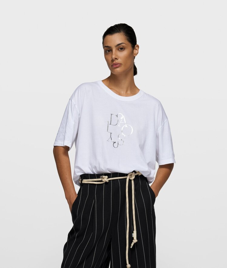 10DAYS Short sleeve tee curly 10 white 10Days